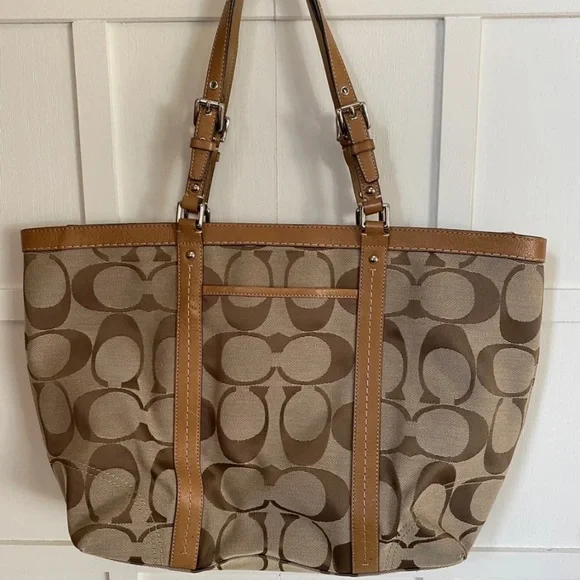 Large Coach Logo Tote Bag